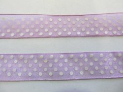Purple With White Polkadot Ribbon-1m
