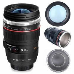 Camera Lens Coffee Mug With Lid Photo Coffee Cup Stainless Steel Photographer Lens Mug Thermos Tmango