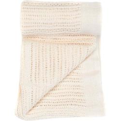 Pram moses Basket Cotton Cellular Blanket Cream