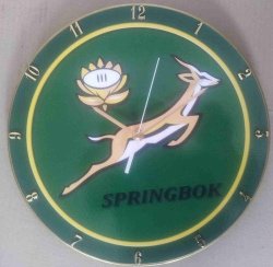 Springbok Logo Vinyl Clock CLK2