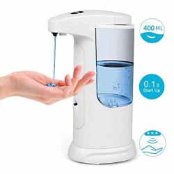 Aipoter Soap Dispenser - Touchless Automatic Soap Dispenser Infrared Motion Sensor Dish Liquid Hands Free Soap Dispenser For Bathroom & Kitchen Waterproof Adjustable Volume Newest Version