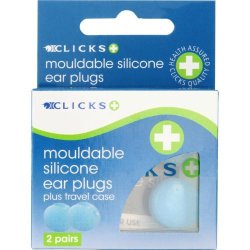 Clicks Mouldable Silicone Ear Plugs 2 Pairs