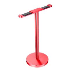 Universal Aluminum Headphone Stand Dual Hanger For Headset-red
