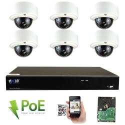 GW Security 8CH 4K Nvr 5MP H.265 Ip Security Camera System - 6 X HD 1920P 5.0 Megapixel 2.8 12MM Varifocal Zoom 80FT Ir Poe