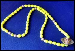 Yellow Neon Heavy Bead Necklace