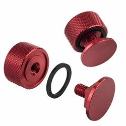 Welding Hood Pipeliner Helmet Fasteners Aluminum - 1 Pair New Red Anodized W silicone Washer