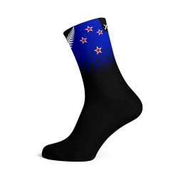 New Zealand Silver Fern Flag Socks - Medium Black