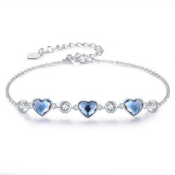 Herjewellery Iris 925 Sterling Silver Bracelet Made With Swarovski Crystal