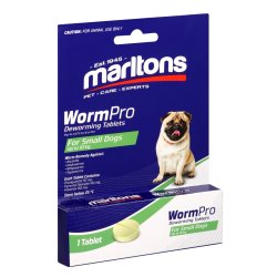 Marltons Wormpro Sml Dogs 0.5-10KG 1TAB