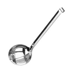 2 In 1 Stainless Steel Kitchen Long Handle Colander Spoon With Strainer