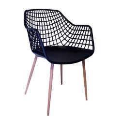 Crosshatch Chair - Black