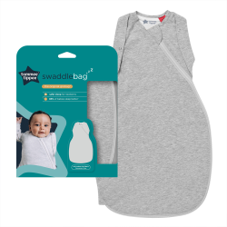 Tommee Tippee Baby Sleep Bag For Newborns The Original Grobag Swaddle Bag 3-6M 2.5 Tog Sky Grey Marl