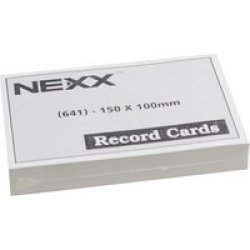 Nexx Record Cards 100 X 150MM 100 Pack - 0.5MM Width Lines