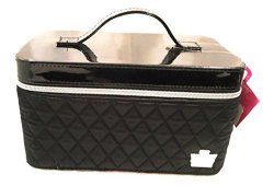 Caboodles I Candy Makeup Cosmetic Train Case Black Quilted