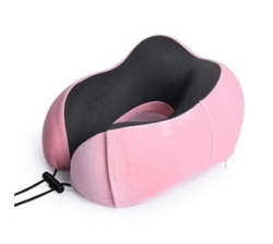 Premium Memory Foam Travel Neck Pillow - Pink