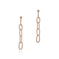 Lula Long Gate Earrings - 18KT Rose Gold Vermeil