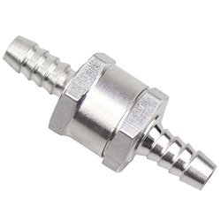 Oil 2PCS 10MM 3/8 One Way Intake Valves: Aluminium Fuel Non Return One Way Check Valve for Car Auto Petrol Water Chrome Diesel 