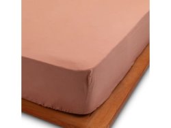 Light Clay Washed Cotton Fitted Sheet King Xlxd