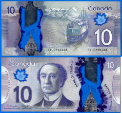 Canada 10 Dollars 2013 Unc Prefix Ftl Train Mount Mcdonald