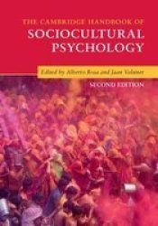 The Cambridge Handbook Of Sociocultural Psychology Hardcover 2ND Revised Edition