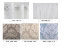 Micro-flora Eyelet Curtains Taupe