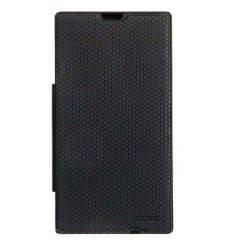 Mozo Nokia Lumia 520 Flip Cover - Black