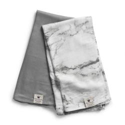 Elodie Bamboo Muslin Blanket - Marble Grey