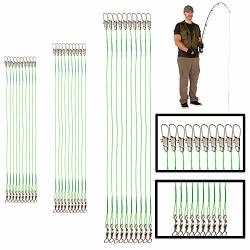 Fishing Leaders With Swivels Assortment Fishing Leader Line For Fishing  Rigs Saltwater & Freshwater Steel Leader Fishing Swivels And Strong Fishing  Line Fishing Tackle Prices, Shop Deals Online