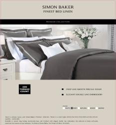 Simon Baker T200 Cotton Double Satin Stitched Duvet Cover Set Grey Various Sizes - Grey Super King 260 X 230CM + 2 Pillowcases 45CM X 70CM
