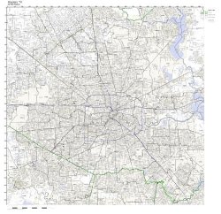 Working Maps Houston Tx Zip Code Map Laminated