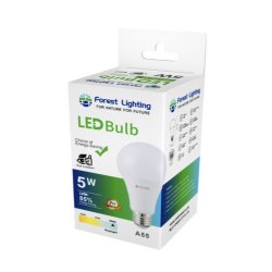 Forest Lighting LED A60 BULB-5W DAYLIGHT-E27 BASE-3YRS Warranty 30000 Hrs