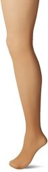Hanes Silk Reflections Women's Perfect Nudes Micro-net Control Top Pantyhose Caramel Large