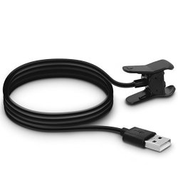 USB Charging Cable For Garmin Vivosmart 3 - Kwmobile Charging Device Replacement Cable For Fitness Tracker Sport Bracelet In Black