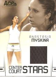 Anastacia Myskina - Ace 06 "center Court Stars" - Rare "black Jersey Memorabilia" Card Cc1
