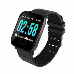 Aoile A6 IP67 Waterproof Smart Watch Heart Rate Monitor Bracelet Wristband For Android Ios Black