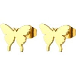 Za Cute Butterfly Earrings - Gold
