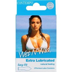 Contempo Wet N Wild Premium Latex 3 Condoms