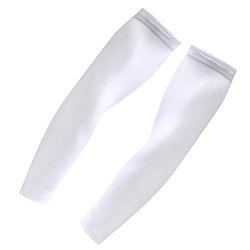 Kongye Arm Sleeve Cycling Basketball Sleeve Running Bicycle Quick Dry Ice Fabric Summer Arm Warmers White XL