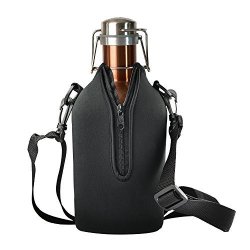 Asobu Stainless Steel 64 Ounce Beer Growler With An Insulating And Protective Neoprene Sleeve Copper