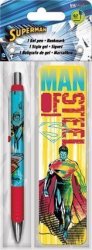 Superman Man Of Steel Gel Pen And Bookmark Set By Inkworks