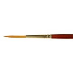 Pointed Rigger Or Lining Brush In Synthetic Hair. Short Red Handle No 0