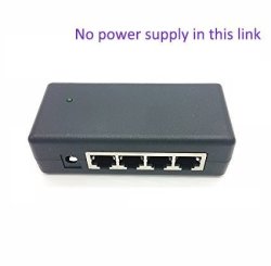 Icreatin 4 Port Poe Power Over Ethernet Injector Adapter For Ip Camera Access Points And More Use With External Power Supply For Passive Or