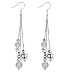 Cardina Jewels 3 Tier Design Dangle Earrings With Bead Detail
