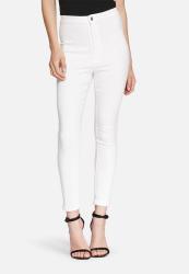 Missguided Vice High Waisted Skinny Jeans - White