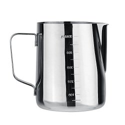 Stainless Steel Milk Frothing Steaming Cup Espresso Coffee Latte Frothing Jug 600ML By Merry Bird