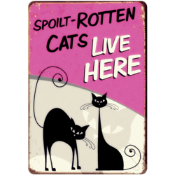 Spoilt Cats Retro Sign