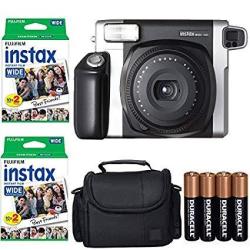Fujifilm Instax 300 Photo Instant Camera With Fujifilm Instax Wide Instant Film Twin Pack Instant Film 40 Shots + Camera Case With PHOTO4LESS Microfiber