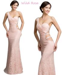 Style Collection Pink Lace Sequin Sexy Prom Gown Evening formal party cocktail matric Long Dress