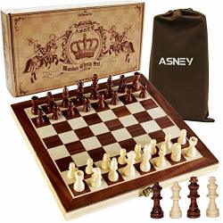 Plastic Portable International Chess Game Complete Chessmen Set Black/&White for Adults and Kids Dilwe Chess Pieces Set