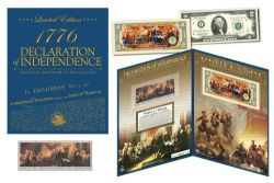 Mouse Over Image To Zoom Declaration Of Independence 240th Anniv $2 Bill & 1976 Stamp Strip In Lg